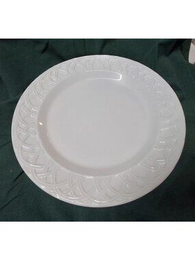 Pier 1 Imports Basket Relief dinner plate 2 Dinner Plates  Italy 12-Inch Cerami